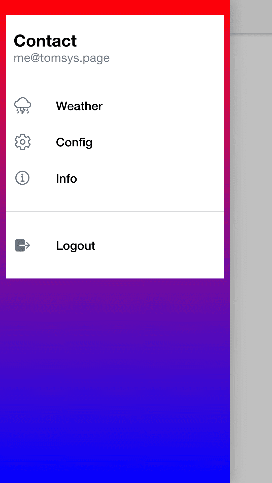 side menu